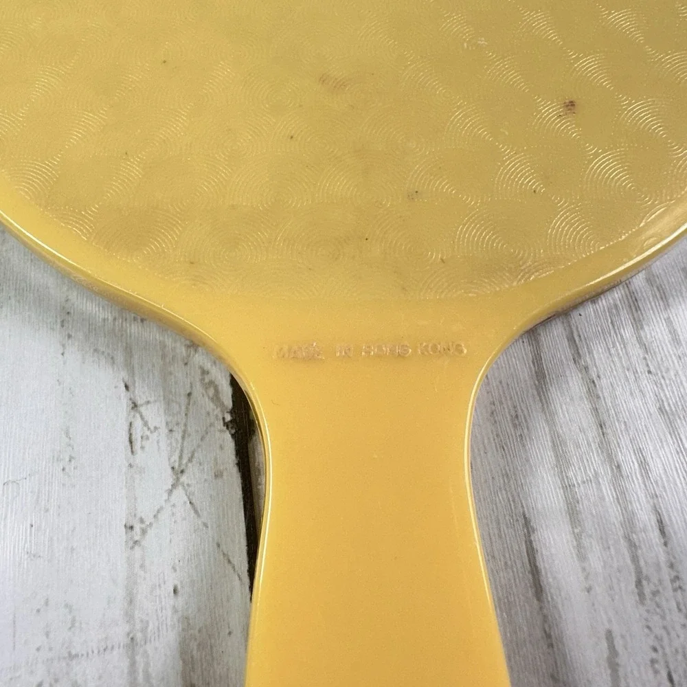 Beige Hand Mirror Plastic 11